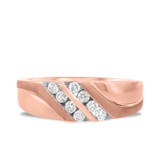 Photo of Kelsi 3/4 ct tw. Lab Grown Diamond Same Sex Mens Band Set 10K Rose [BT2535RM]