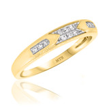 Photo of Micah 1/2 ct tw. Lab Grown Diamond Princess Cluster Trio Set 14K Yellow [BT2537YL]