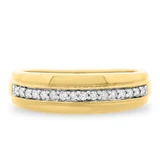Photo of Piper 1 ct tw. Lab Grown Diamond Princess Cluster Trio Set 10K Yellow [BT2541YM]