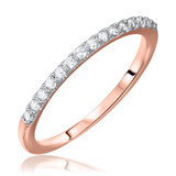 Photo of Piper 3/4 ct tw. Lab Grown Diamond Princess Cluster Bridal Set 14K Rose [BT2518RL]