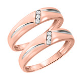 Photo of Simone 1/15 ct tw. Lab Grown Diamond Same Sex Ladies Band Set 10K Rose [WL2515R]