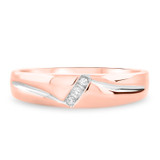 Photo of Simone 1/10 ct tw. Lab Grown Diamond Same Sex Mens Band Set 10K Rose [BT2515RM]