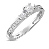 Photo of Marline 1 1/3 ct tw. Lab Grown Diamond Round Solitaire Trio Set 14K White Gold Vermeil [BT2546WE-C000]
