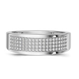 Photo of Valentina 1 ct tw. Lab Grown Diamond Heart Cluster Trio Set 14K White Gold Vermeil [BT2556WL]