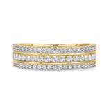 Photo of Jemma 3 1/10 ct tw. Lab Grown Diamond Round Solitaire Trio Set 14K Yellow Gold Vermeil [BT2553YM]
