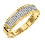 Photo of Gracie 5/8 ct tw. Lab Grown Diamond Round Cluster Trio Set 14K Yellow Gold Vermeil [BT2557YM]