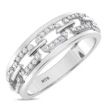 Photo of Hartwin 7/8 ct tw. Lab Grown Diamond Round Cluster Trio Set 14K White Gold Vermeil [BT2562WM]