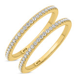 Photo of Zaila 1 ct tw. Lab Grown Diamond Same Sex Ladies Band Set 18K Yellow Gold [WL2578Y]