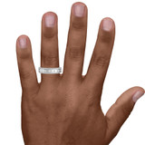 Photo of Stacy 5/8 ct tw. Lab Grown Diamonds Mens Band 18K White Gold [BT2582WM] [HT-3]