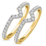 Photo of Adeola 5/8 ct tw. Lab Grown Diamond Same Sex Ladies Band Set 18K Yellow Gold [WL2583Y]