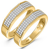 Photo of Enamor 1/2 ct tw. Lab Grown Diamond Same Sex Ladies Band Set 18K Yellow Gold [WL2587Y]