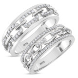 Photo of Hartwin 1/2 ct tw. Diamond Wedding Band Set 18K White Gold [WB2571W]