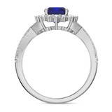 Photo of Kassia 1 1/4 CT. T.W. Sapphire and diamond Engagement Ring 18K White Gold [BT2568WE-C000]