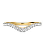 Photo of Renata 7/8 ct tw. Lab Grown Diamond Wedding Band Set 18K Yellow Gold [BT2580YL]