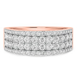Photo of Amado 3 1/10 ct tw. Lab Grown Diamond Round Solitaire Trio Set 18K Rose Gold [BT1682RM]