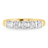 Photo of Florens 2 ct tw. Lab Grown Diamond Wedding Band Set 18K Yellow Gold [BT1683YL]
