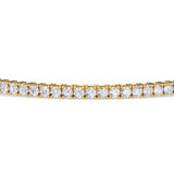 Photo of Iva 3 CT. T.W. Lab Grown Diamond Round Cluster Bracelet 14K Yellow Gold Vermeil [BC2603Y]