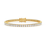 Photo of Iva 5 CT. T.W. Lab Grown Diamond Round Cluster Bracelet 14K Yellow Gold Vermeil [BC2605Y]