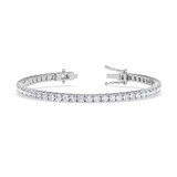 Photo of Iva 7 CT. T.W. Lab Grown Diamond Round Cluster Bracelet 14K White Gold Vermeil [BC2607W]