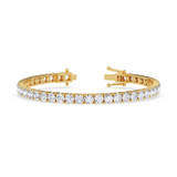 Photo of Iva 11 CT. T.W. Lab Grown Diamond Round Cluster Bracelet 14K Yellow Gold Vermeil [BC2611Y]