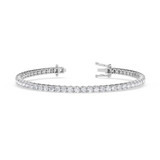 Photo of Iva 6 Carat T.W. Lab Grown Diamond Round Cluster Bracelet 14K White Gold Vermeil [BC2606W]