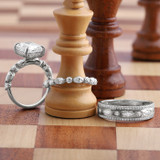 Photo of Stacy 5 1/10 ct tw. Lab Grown Diamond Radiant Solitaire Trio Set 10K White Solid Gold [BT2598W-Z295]