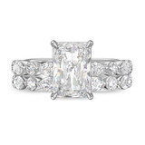 Photo of Stacy 4 1/2 ct tw. Lab Grown Diamond Radiant Solitaire Bridal Set 10K White Solid Gold [BR2598W-Z295]