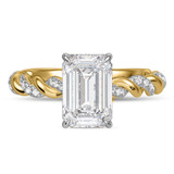 Photo of Palmina 3 3/4 ct tw. Lab Grown Diamond Emerald Solitaire Trio Set 14K Yellow Solid Gold [BT2596YE-N295]