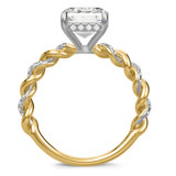 Photo of Palmina 3 3/4 ct tw. Lab Grown Diamond Emerald Solitaire Trio Set 14K Yellow Solid Gold [BT2596YE-N295]