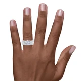 Photo of Lesha 2 3/4 ct tw. Lab Grown Diamond Round Solitaire Trio Set 14K White Gold Vermeil [BR2614W-L095] [HT-3]
