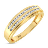 Photo of Ortwin 1/2 ct tw. Lab Grown Diamond Cushion Cluster Trio Set 14K Yellow Gold Vermeil [BT2630YM]