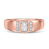 Photo of Sergio 1/2 ct tw. Lab Grown Diamonds Mens Band 14K Rose Solid Gold [BT2638RM]