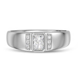 Photo of Sergio 1/2 ct tw. Lab Grown Diamonds Mens Band 14K White Solid Gold [BT2638WM]