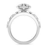 Photo of Hartwin 5/8 ct tw. Lab Grown Diamond Round Cluster Bridal Set 14K White Gold Vermeil [BT2562WE-C000]