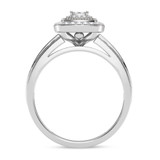 Photo of Ortwin 3/8 ct tw. Lab Grown Diamond Cushion Cluster Bridal Set 14K White Gold Vermeil [BT2630WE-C000]