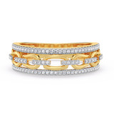 Photo of Hartwin 5/8 ct tw. Lab Grown Diamond Round Cluster Bridal Set 14K Yellow Gold Vermeil [BT2562YL]