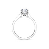 Photo of Gedel 1 3/4 ct tw. Lab Grown Diamond Round Solitaire Bridal Set 14K White Gold Vermeil [BT2616WE-L095]