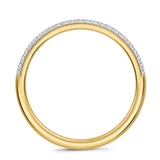 Photo of Harlowe 3/4 ct tw. Lab Grown Diamond Round Solitaire Bridal Set 14K Yellow Gold Vermeil [BT2624YL]
