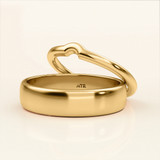 Photo of Amari 0 ct tw. Lab Grown Diamond Wedding Band Set 14K Yellow Gold Vermeil [WB2552Y]