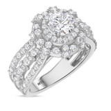 Photo of Jemma 1 3/4 ct tw. Lab Grown Diamond Round Solitaire Engagement Ring 14K White Gold Vermeil [BT2553WE-C000]