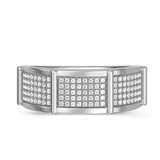 Photo of Corban 1/2 ct tw. Lab Grown Diamonds Mens Band 14K White Gold Vermeil [BT2629WM]