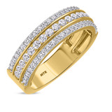 Photo of Jemma 1 ct tw. Lab Grown Diamonds Mens Band 14K Yellow Gold Vermeil [BT2553YM]