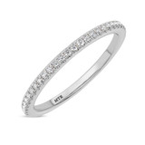 Photo of Zaila 1/2 ct tw. Lab Grown Diamond Ladies Band 14K White Gold Vermeil [BT2648WL]