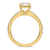 Photo of Zaila 4 ct tw. Lab Grown Diamond Emerald Solitaire Bridal Set 10K Yellow Solid Gold [BT2644YE-N295]