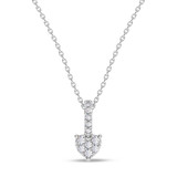Photo of Rosel 1/20 Carat T.W. Lab Grown Diamond Pendant 14K White Gold Vermeil [CP1897W]