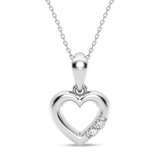 Photo of Alice 1/20 Carat T.W. Lab Grown Diamond Pendant 14K White Gold Vermeil [CP1901W]