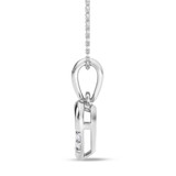 Photo of Alice 1/20 Carat T.W. Lab Grown Diamond Pendant 14K White Gold Vermeil [CP1901W]