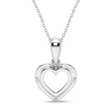 Photo of Alice 1/20 Carat T.W. Lab Grown Diamond Pendant 14K White Gold Vermeil [CP1901W]