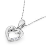 Photo of Alice 1/20 Carat T.W. Lab Grown Diamond Pendant 14K White Gold Vermeil [CP1901W]