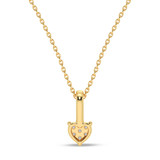 Photo of Rosel 1/20 Carat T.W. Lab Grown Diamond Pendant 14K Yellow Gold Vermeil [CP1897Y]